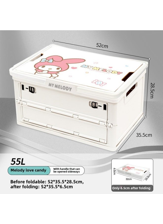Generic - Kitty Folding Storage Box Outdoor Camping Storage Car Trunk Storage Box Car Girl Camping Storage-Specifications:Melody Pink 30l With Handle That Can Be Opened Sideways And Folded-Color:Standard - Image 1