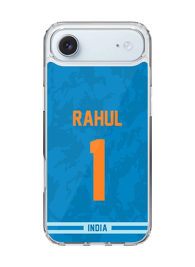 Stylizedd Classic Clear MagSafe Case for iPhone 17 Air , Hybrid Soft Case Flexible Edges Anti Drop TPU PC Gel Thin Transparent Cover [ Designed for iPhone 17 Air ] - Team India KL Rahul, Jersey No 1