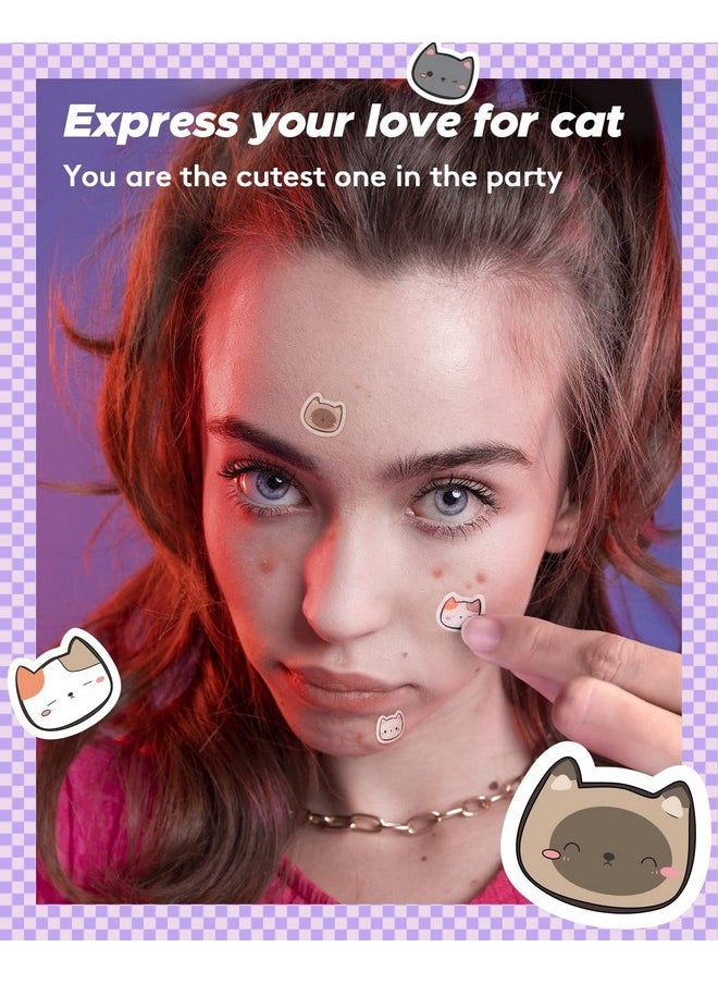 LitBear - Acne Patch Pimple Patch, Cat Shaped Acne Absorbing Cover Patch, Hydrocolloid Acne Patches For Face Zit Patch Acne Dots, Tea Tree Oil & Salicylic Acid, 96 Patches, 12Mm - Image 1