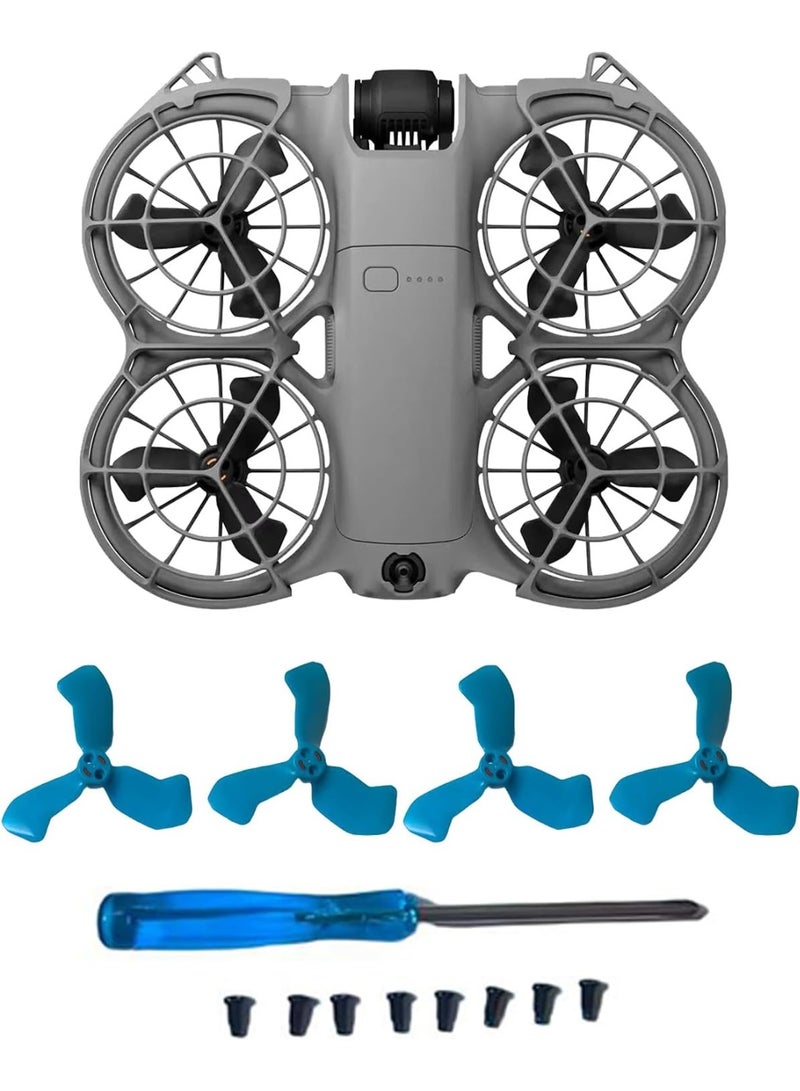 2 أزواج المروحة لـ DJI نيو 2 كاميرا الطيران المحمولة 2217S لون منصات مروحة خفيفة الوزن جناح لـ DJI نيو 2 اكسسوارات الطائرات بدون طيار المحمولة (أزرق) - Image 1