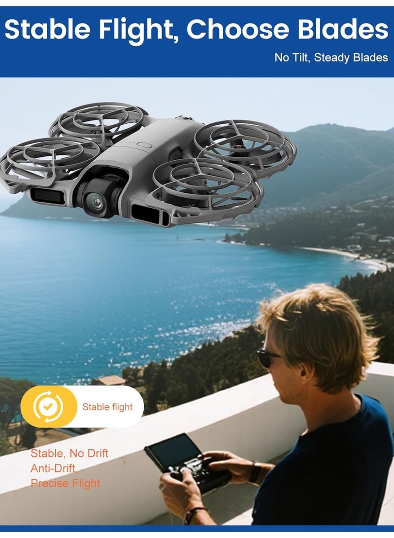 2 أزواج المروحة لـ DJI نيو 2 كاميرا الطيران المحمولة 2217S لون منصات مروحة خفيفة الوزن جناح لـ DJI نيو 2 اكسسوارات الطائرات بدون طيار المحمولة (أزرق) - Image 4