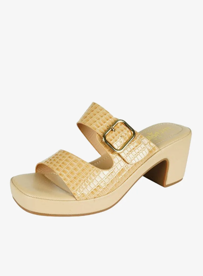 Michelle Morgan Beige 092-2803 Michelle Morgan Ladies Fashion Heeled Sandals 314ZD238 Beige for Women | Best Price UAE