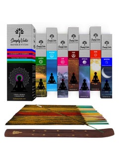 5 Elements Premium Incense Sticks With Burner| Agarbatti For Meditation, Yoga, Reiki, Healing, Aromatherapy, Energy Cleansing (Pack Of 7 Variants X 20 Sticks: Lasting 60 Minutes Each) - pzsku/ZBC4500BBA3D9E878EF38Z/45/_/1735817805/393cf00a-c4ce-41be-9210-339c2e12572b