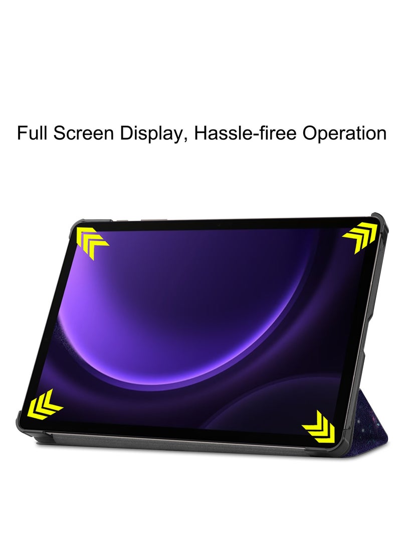 سامسونج جالاكسي تاب S9 فى 11 بوصة 2023 قسط جلد صدفي قرص الهاتف المحمول حالة ، مع عمودي التلقائي الصحوة / النوم الغطاء ( كسول القط ) - Image 4