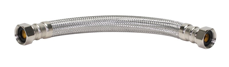Fluidmaster Fluidmaster B1H12 Water Heater Connector, Braided Stainless Steel - 3/4 F.I.P. Thread x 3/4 F.I.P. Thread, 12-Inch Length  - Image 2