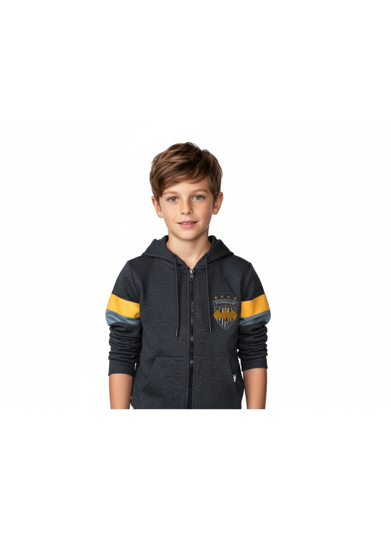 Batman هودي أولاد بطباعة باتمان بسحاب 2-8 سنوات ل/س HT-BHO014 - Image 1