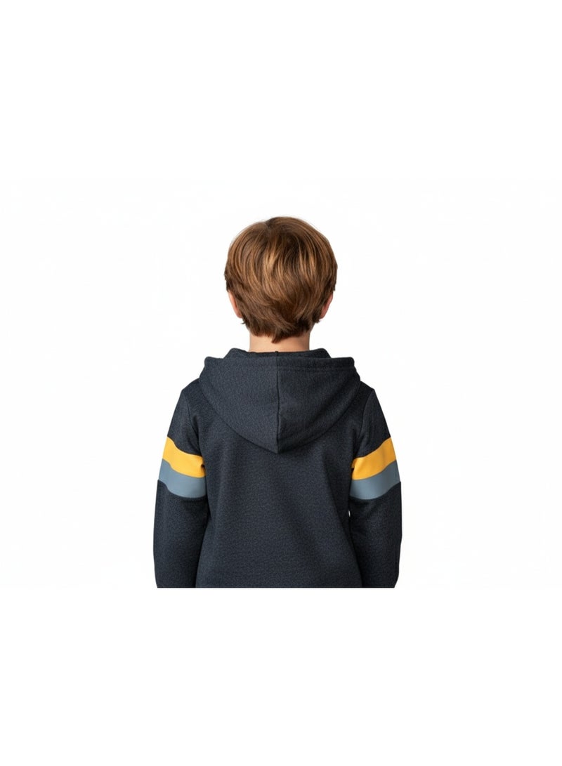 Batman هودي أولاد بطباعة باتمان بسحاب 2-8 سنوات ل/س HT-BHO014 - Image 4
