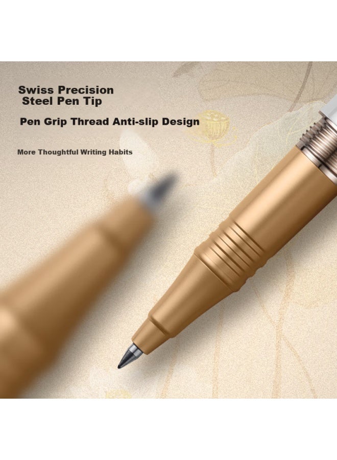 Vva Fountain Pen Signature Pen Teacher's Day Gift For Men And Women, High-end Gift For Business, Knight White Liya Gold Clip 0.5mm Customizable - Image 2