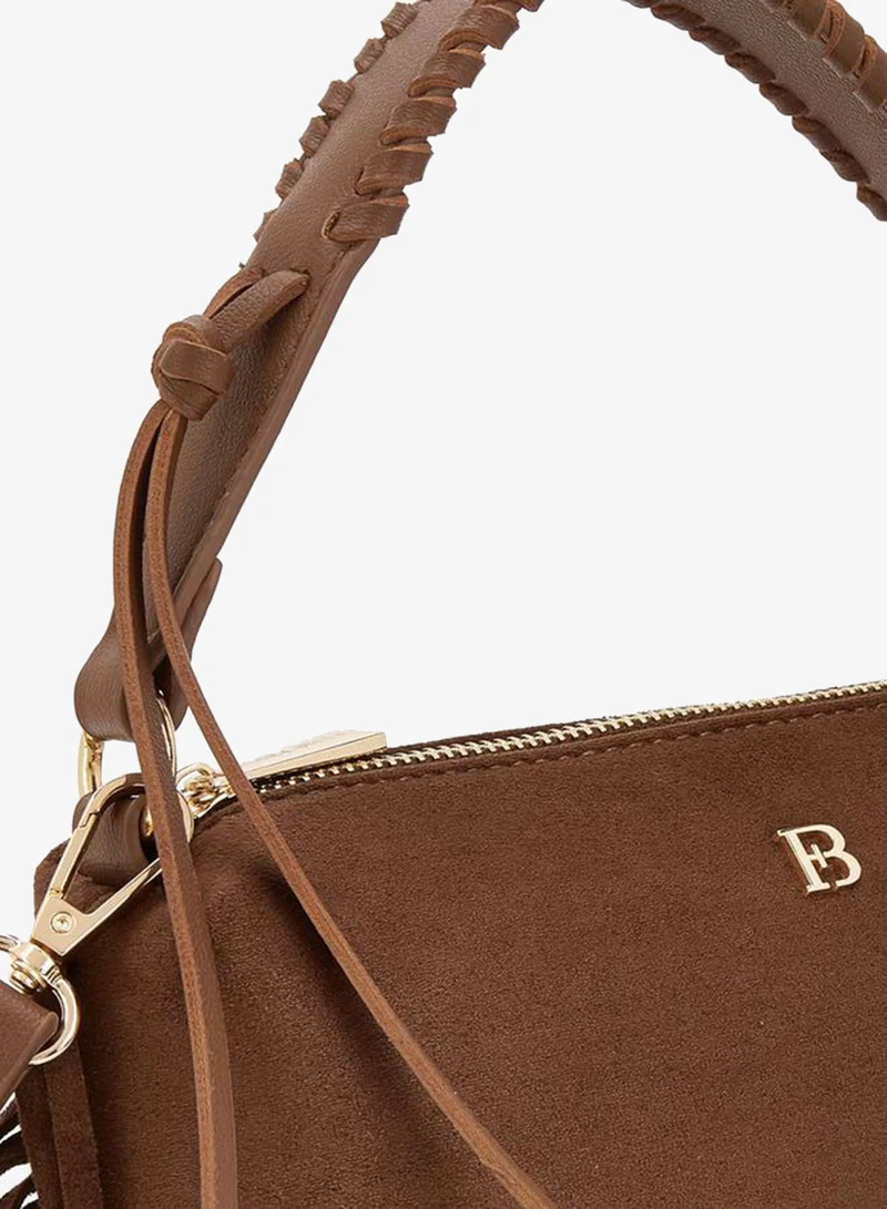 Flora Bella By Shoexpress BROWN Tassel Accent Crossbody Bag With Detachable Strap for Women | Best Price UAE