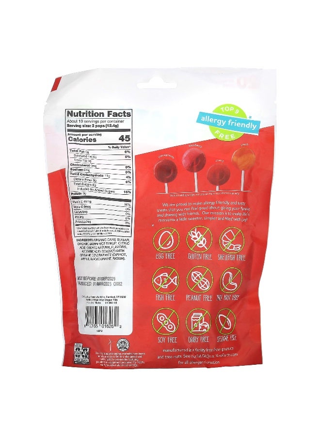 YumEarth YumEarth, Organic Pops, Assorted Flavors, 20 Pops, 4.3 oz (124 g)  - Image 2