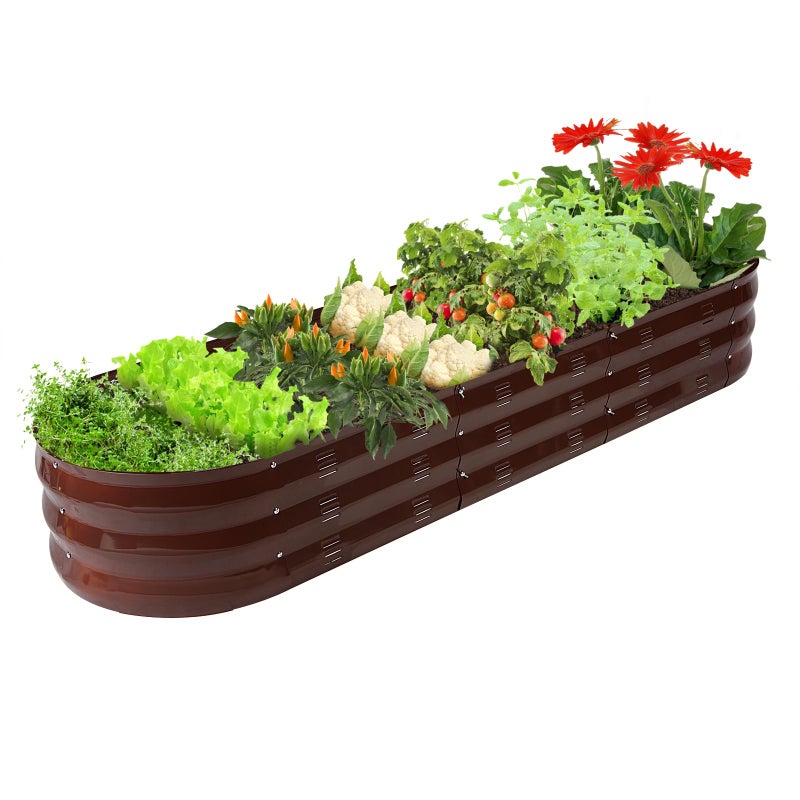 GADI 67-Inch Raised Garden Bed, Metal Planter Box for Vegetables and Flowers, Large Outdoor Gardening Kit, Easy DIY Assembly, Weather-Resistant & Rust-Proof - Image 1