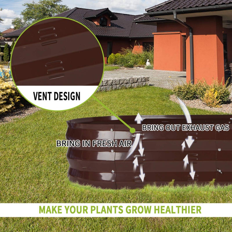 GADI 67-Inch Raised Garden Bed, Metal Planter Box for Vegetables and Flowers, Large Outdoor Gardening Kit, Easy DIY Assembly, Weather-Resistant & Rust-Proof - Image 5