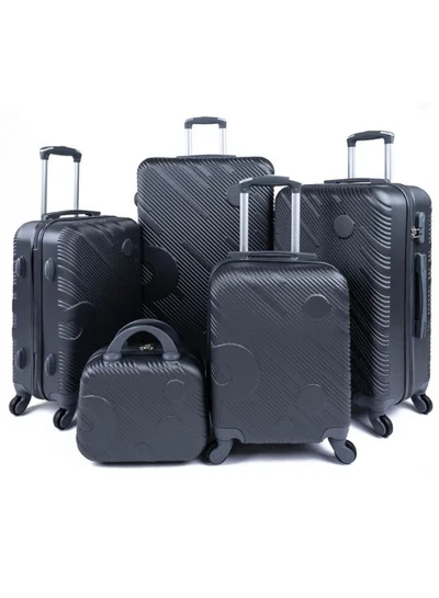 LIMRA Hardside 5 Piece Luggage Trolley Set Grey