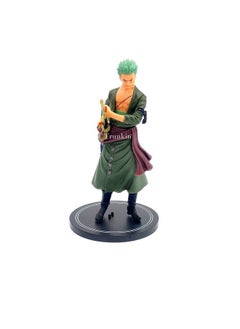 Trunkin Trunkin One Piece Roronoa Zoro Action Figure with Stand PVC Anime Figurine Collectible Model Toy - 17 Cms  - Image 1