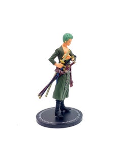 Trunkin Trunkin One Piece Roronoa Zoro Action Figure with Stand PVC Anime Figurine Collectible Model Toy - 17 Cms  - Image 4