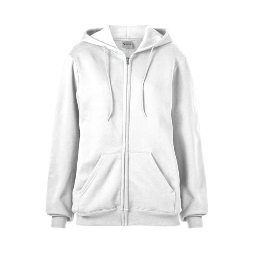 Soffe Mens Training Fleece Zip Hood Sweatshirt, White, XX-Large - Image 1