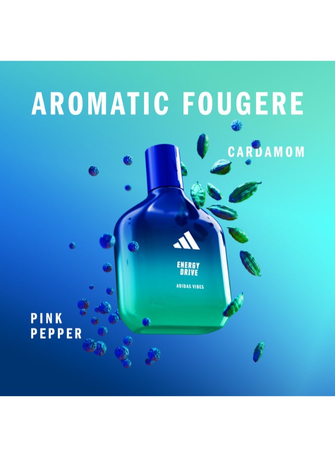 Adidas Vibes Energy Drive Eau de Parfum 100ml - Image 4