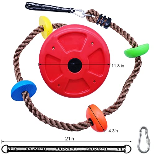 Xinlinke Tree Climbing Rope and Kids Disc Swing Seat Set Outdoor Backyard Playground Accessories - Image 3