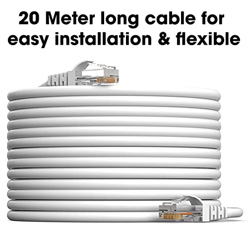 Sounce Cat6 Ethernet Cable 20-Meter-High Speed 550MHZ / 10 Gigabit Speed UTP LAN Cable Network Cable Internet Cable RJ45 Cable LAN Wire, Patch Computer Cord Gigabit Category 6 Wires for Modem Router - Image 5