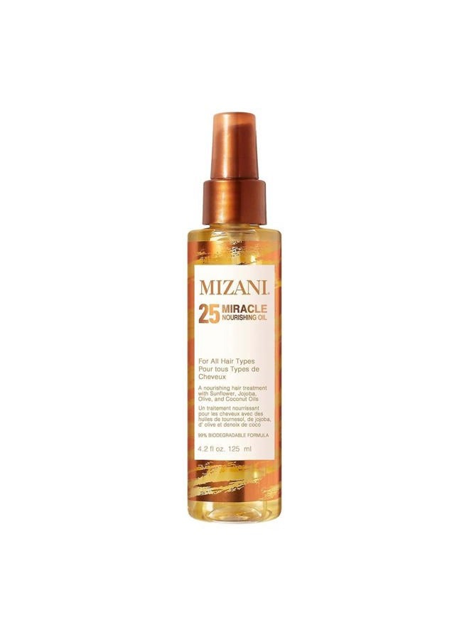 Mizani 25 Miracle Nourishing Oil | Lightweight, Nourishing Hair Oil | with Coconut Oil | for All Hair Types | 4.2 Fl Oz - Image 1