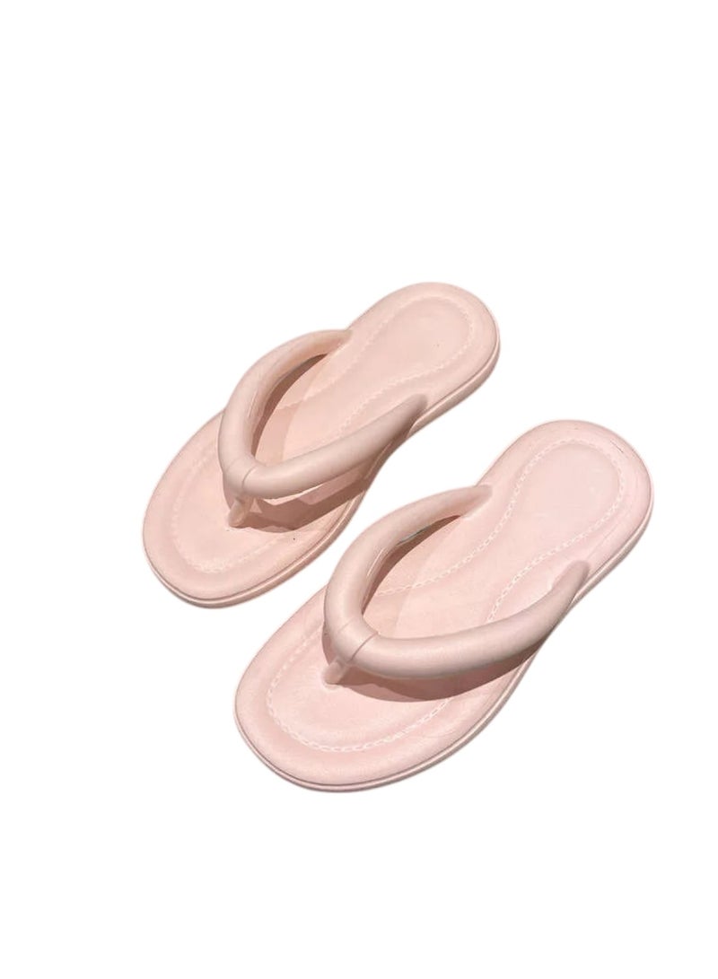 Huitich Women’s Lightweight Summer Flip-Flops Fashionable Beach & Casual Slippers Pink Color Size 38-39 - Image 1