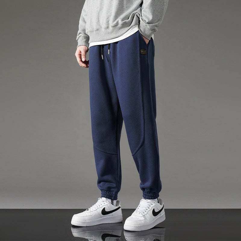 Mens Casual Joggers 2023 Spring Autumn New Black (fleece-lined)  - Image 3