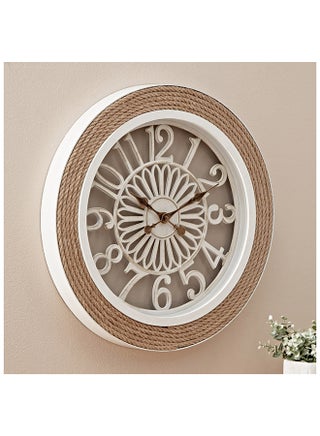 Saratoga Wall Clock with Hemp Rope Runway 51 x 5.5 x 51 cm - pzsku/ZBC45A91825BC1E1C944CZ/45/1746799492/8b92cf01-6ddc-4777-97c5-566d206a2e25