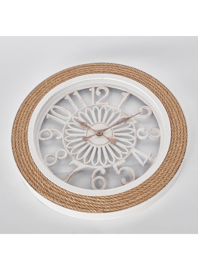 Saratoga Wall Clock with Hemp Rope Runway 51 x 5.5 x 51 cm