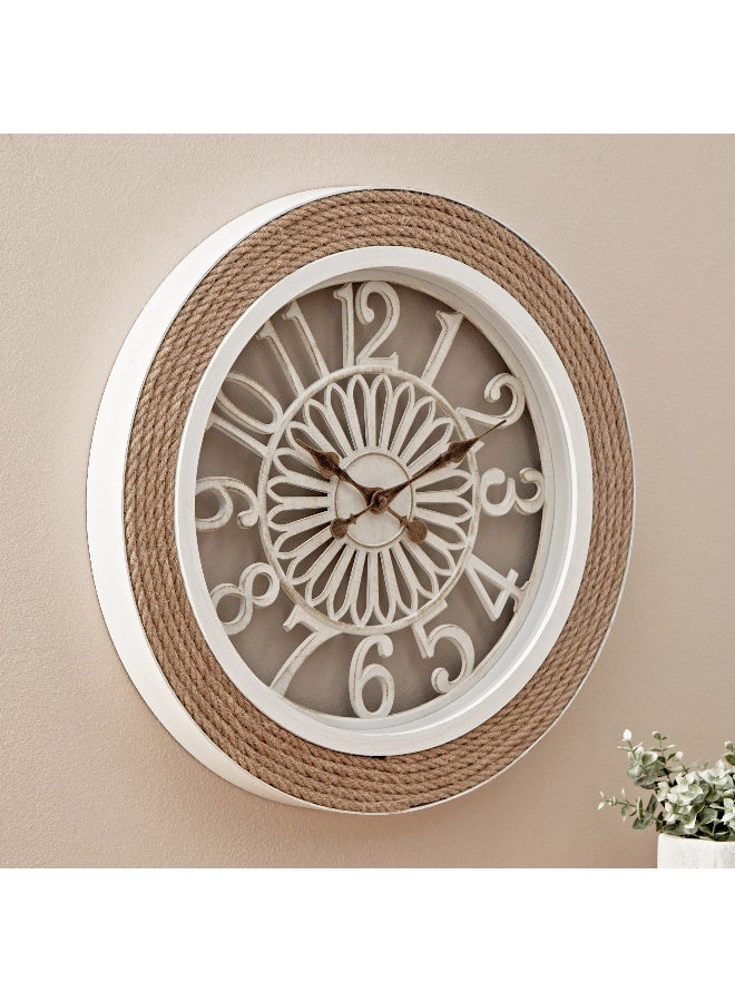 Saratoga Wall Clock with Hemp Rope Runway 51 x 5.5 x 51 cm