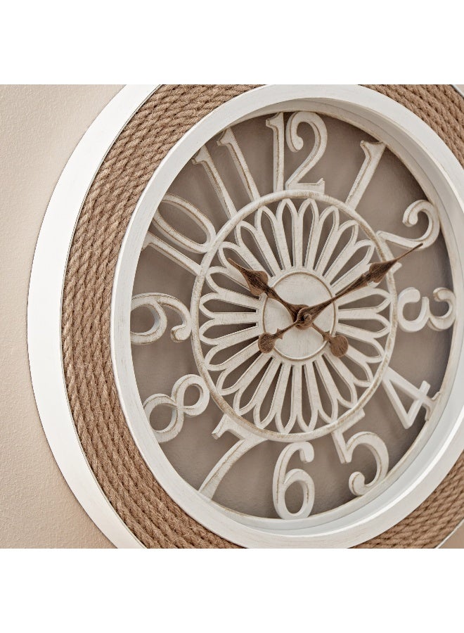 Saratoga Wall Clock with Hemp Rope Runway 51 x 5.5 x 51 cm