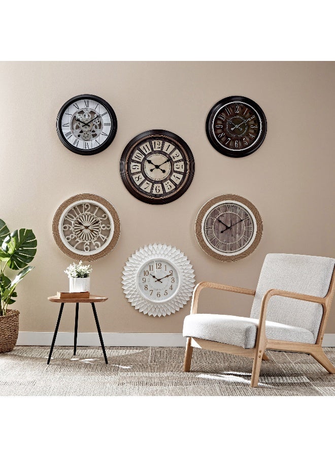 Saratoga Wall Clock with Hemp Rope Runway 51 x 5.5 x 51 cm