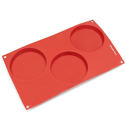 Freshware قالب كعكة، فطيرة، كاسترد، تارت وموصل سيليكون ثلاثي التجويف من فريش وير - Image 2