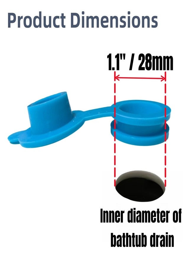 COLDDD Bathtub Stoppers, Silicone Bathtub Stopper, Fits Most Baby Bathtubs, 5 Sizes of Baby Bath tub Plugs (1.1'' I.D.) - Image 3