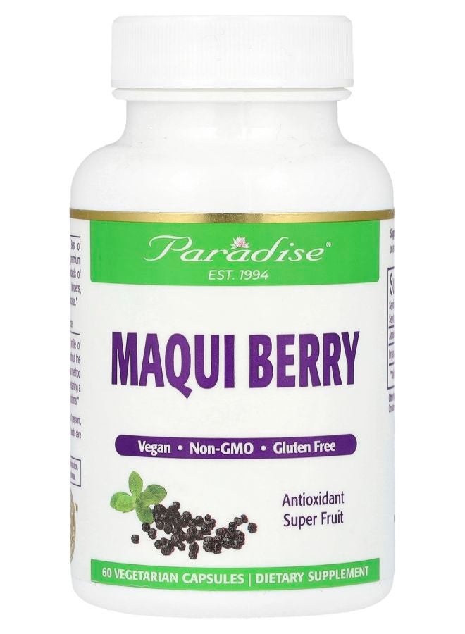 Paradise Herbs Maqui Berry 60 Vegetarian Capsules
