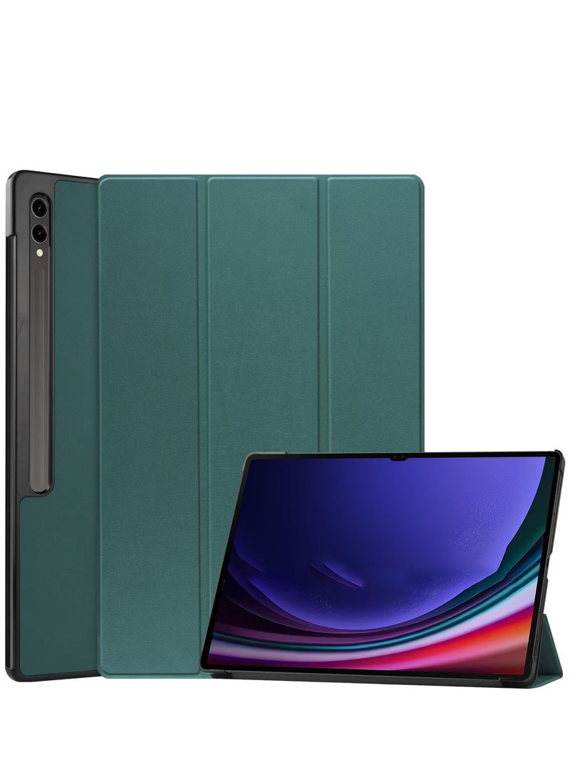 Suitable for Samsung Galaxy Tab S9ULTRA 14.6 inch-2023 protective shell, shockproof and impact resistant, TPU material has magnetic absorption function, automatic wake-up, lightweight and yellowing resistant, Samsung Galaxy Tab S9ULTRA 14.6 protective shell (green) - Image 1