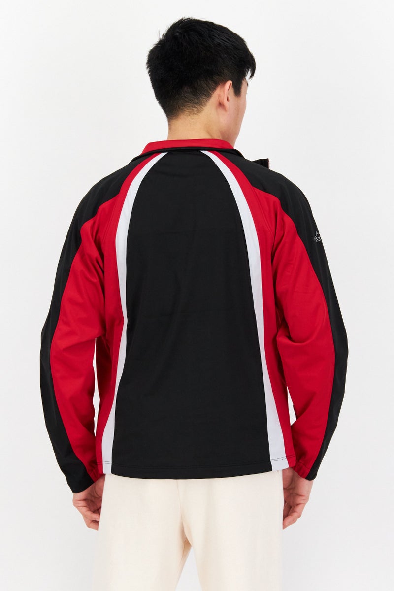 Greg Norman جاكيت تدريب طويل الأكمام للرجال، رياضي، أسود - Image 2