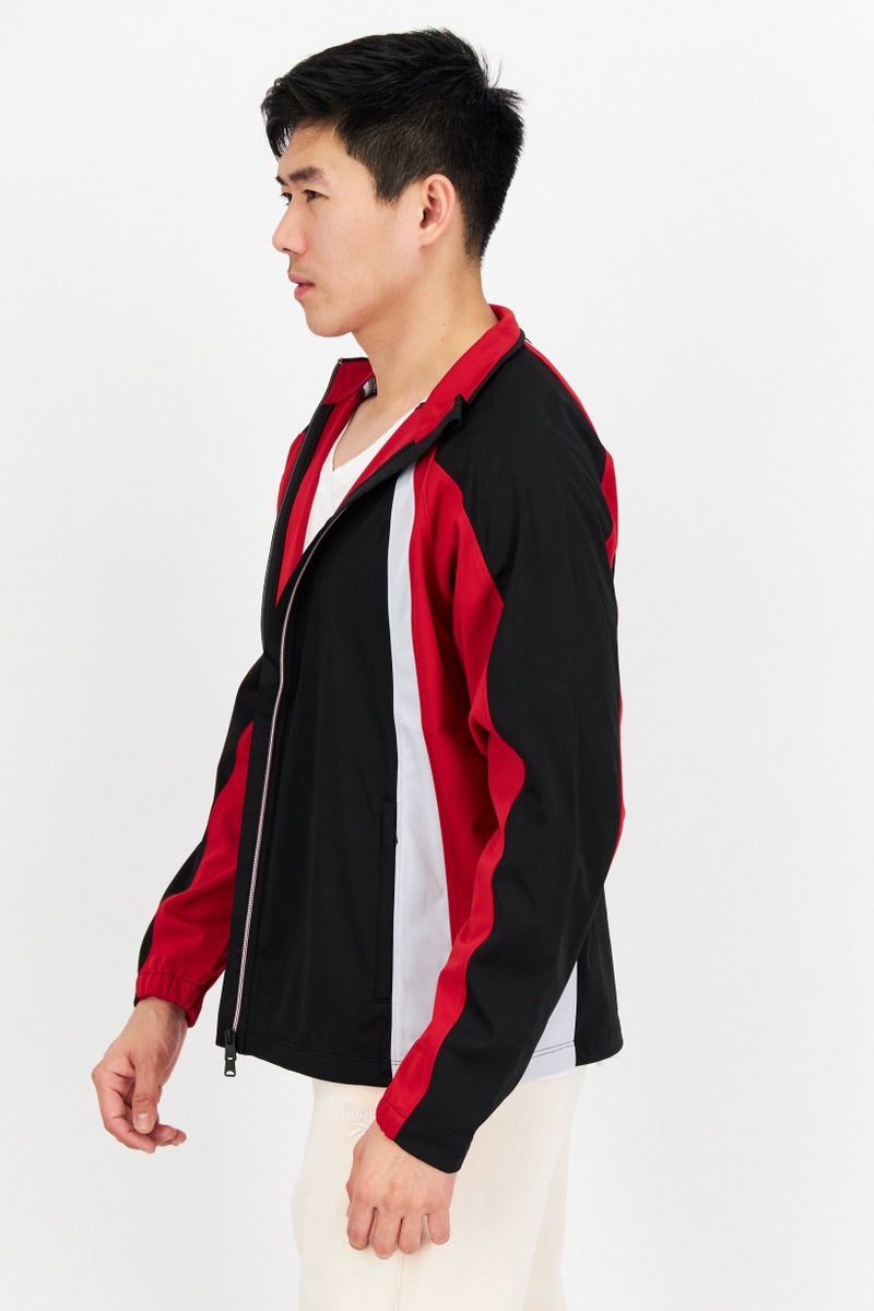 Greg Norman جاكيت تدريب طويل الأكمام للرجال، رياضي، أسود - Image 4