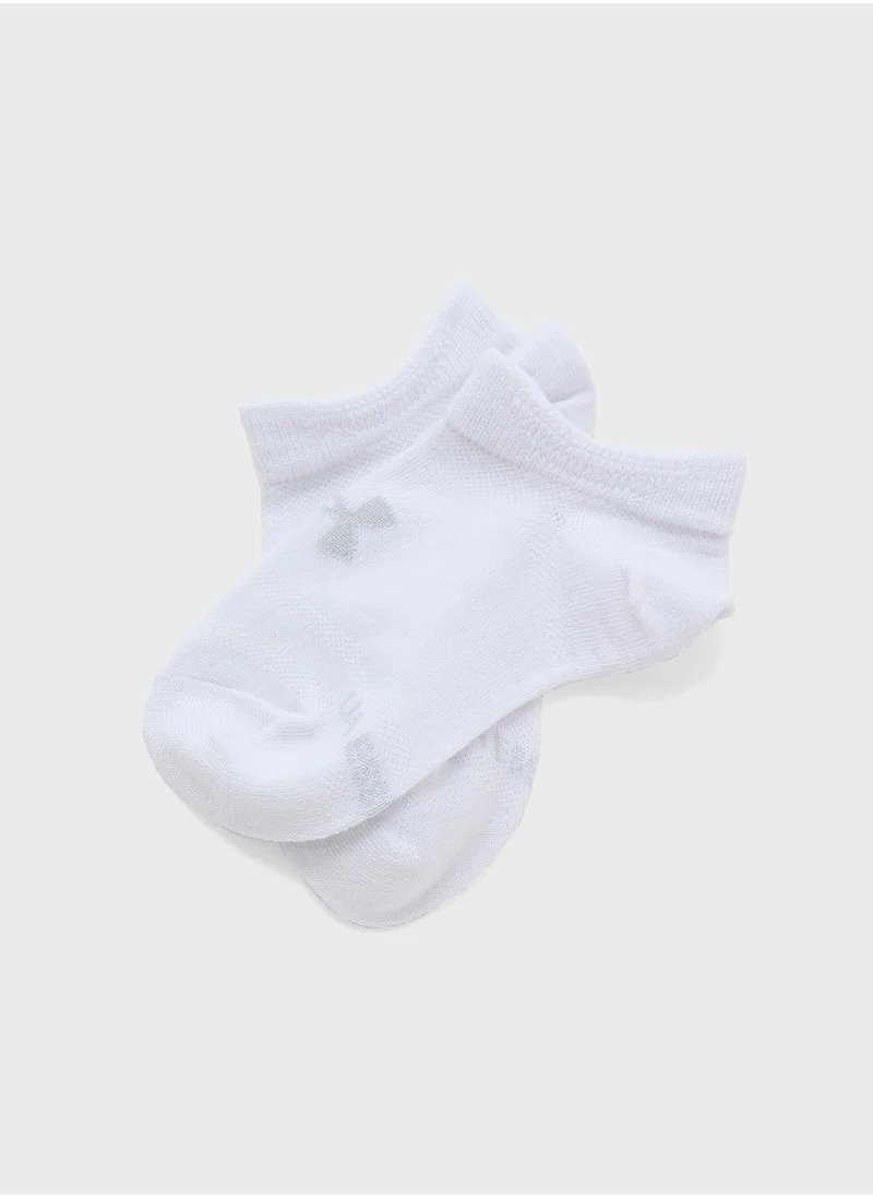 UNDER ARMOUR Kids' UA Essential 6-Pack No- Show Socks