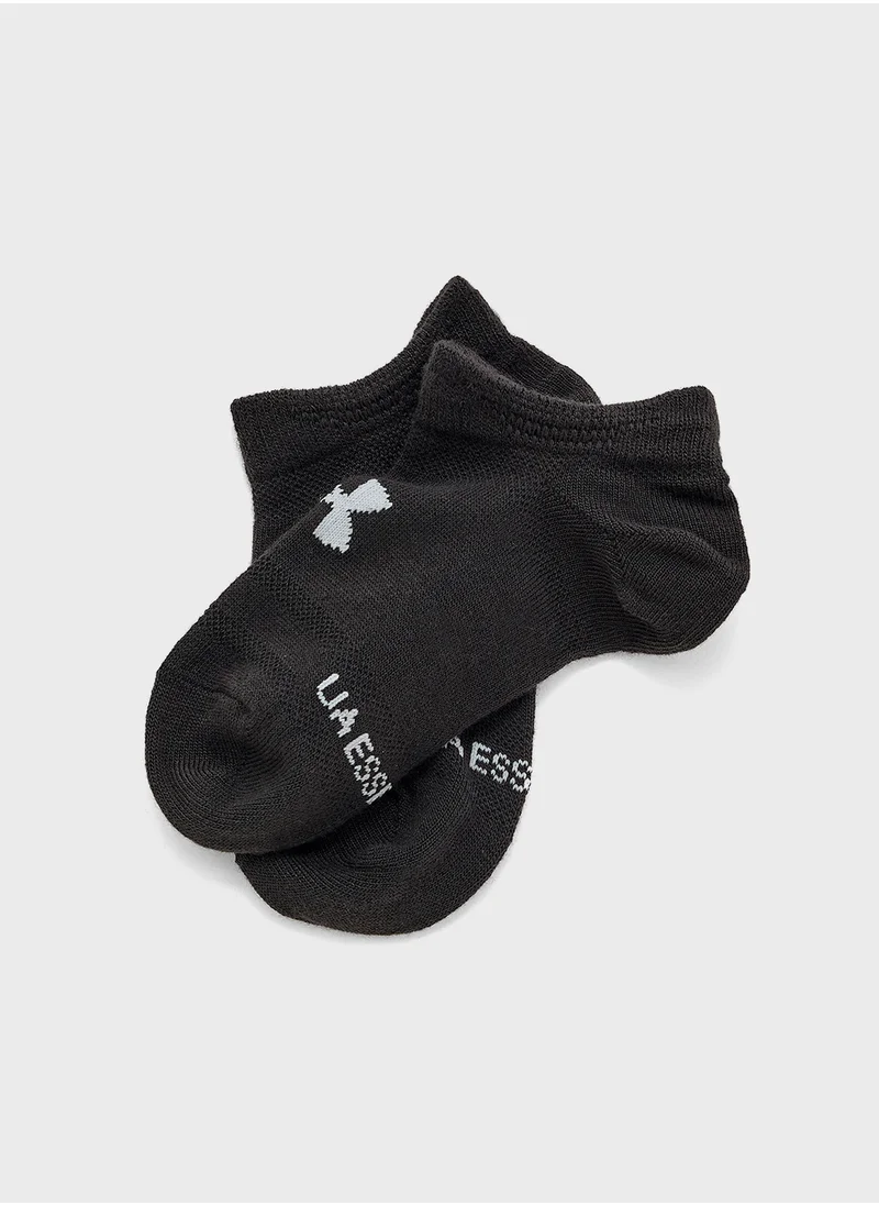 UNDER ARMOUR Kids' UA Essential 6-Pack No- Show Socks