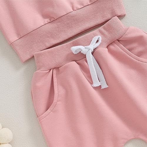 YINGISFITM Toddler Baby Girl Clothes Long Sleeve Letter Print Crewneck Sweatshirt Sweatpants Fall Winter Sweatsuit Set Outfit (Mama's Girl Pink, 2-3 Years) - Image 5