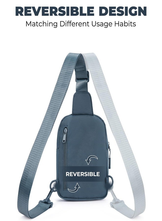 CHOLISS Small Sling Bag for Women and Men, Crossbody Bags Trendy Fanny Packs Chest Bag with Extended Strap, A07 Lake Blue, Small, Crossbody - Image 4