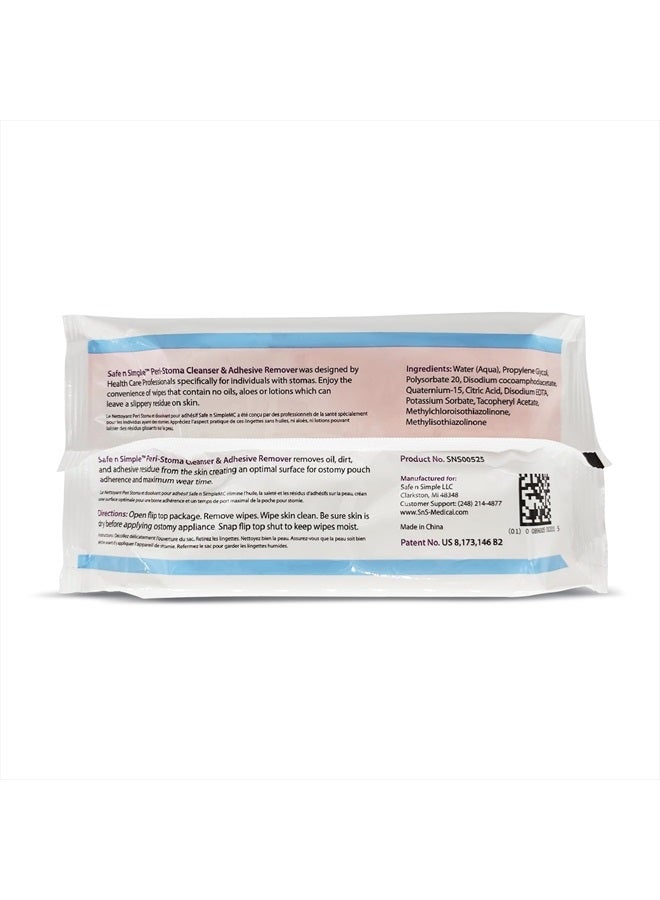 Safe n Simple Adhesive Remover Wipes - 50 Large No-Sting Skin Prep Wipes Medical Skin Adhesive Remover - Adhesive Removing Wipes for Skin - Non-Alcohol - Image 2