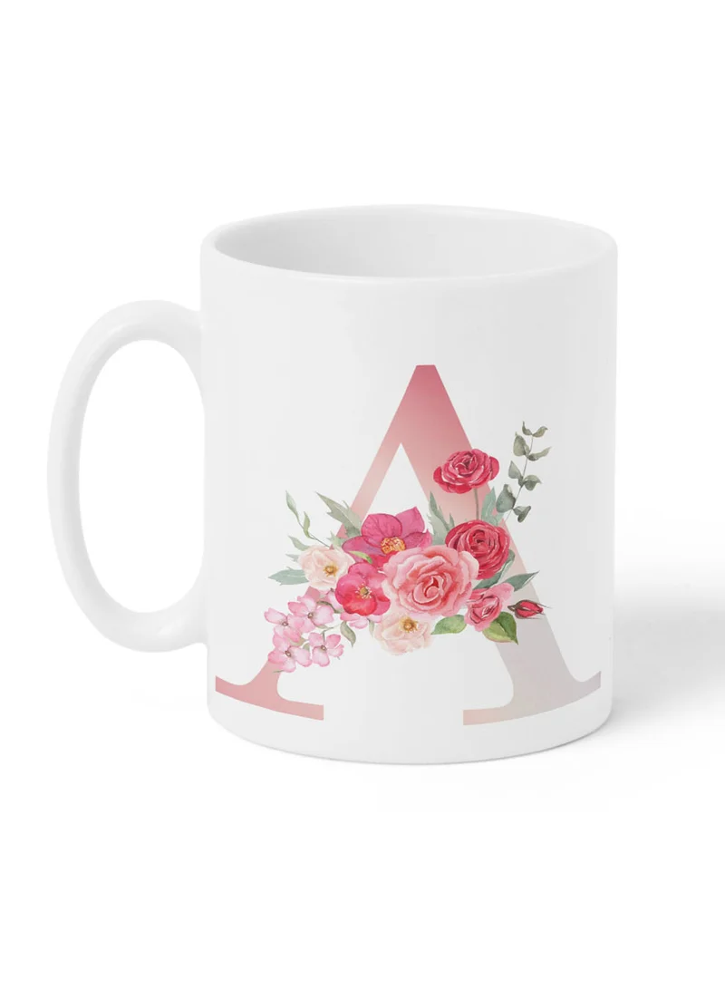 لوحة كوب سيراميك  أونصة بتصميم حرف  على الجانبين