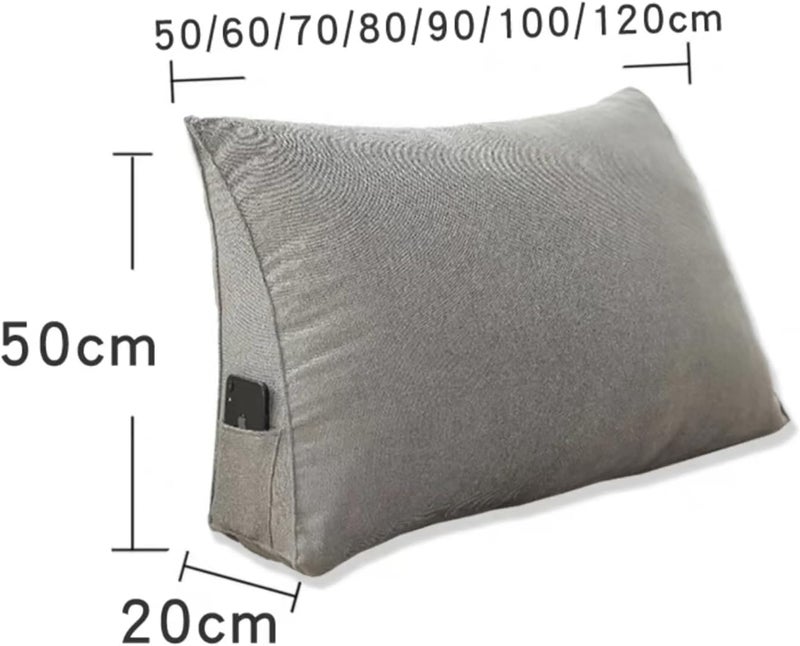 وسائد إسفين مثلثة، وسائد رأس السرير للقراءة، وسائد مسند للظهر للجلوس في السرير، وسائد راحة ناعمة، وسائد أريكة نهارية، دعم قطني، تحديد وضعية الساق - Image 2