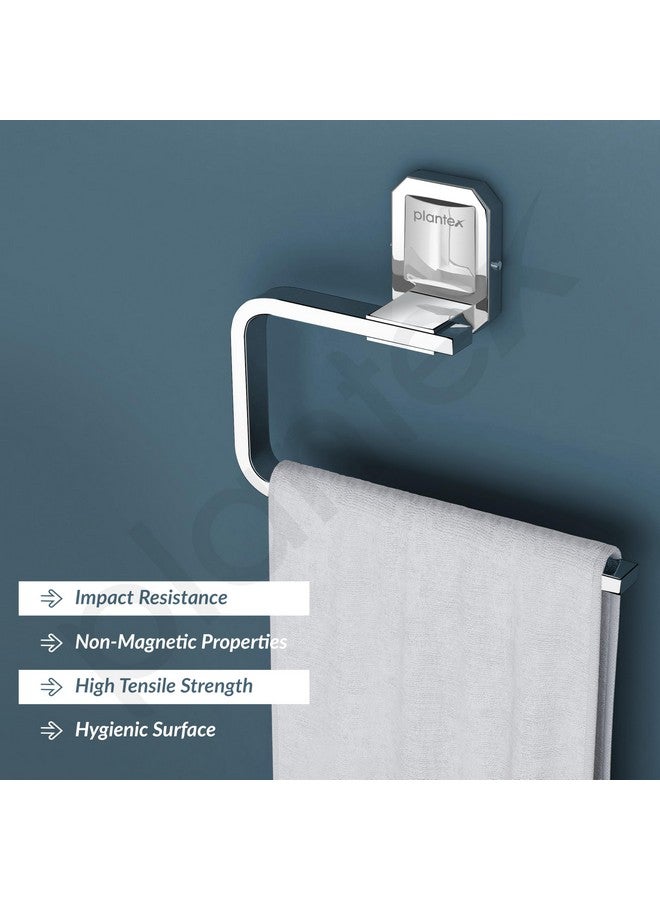 Plantex 304 Grade Stainless Steel Wash Basin Towel Holder/Hand Napkin Hanger/Towel Ring for Kitchen/Bathroom Accessories - Cute (Chrome) - Image 2