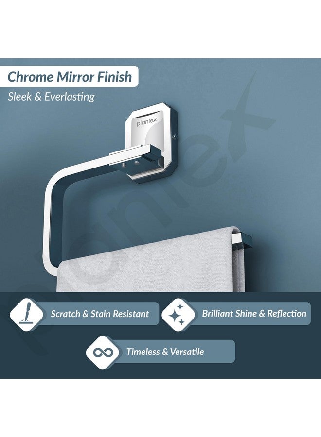 Plantex 304 Grade Stainless Steel Wash Basin Towel Holder/Hand Napkin Hanger/Towel Ring for Kitchen/Bathroom Accessories - Cute (Chrome) - Image 3