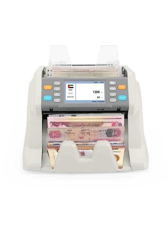 Ribao RIBAO MC-40 Money Counter Machine, Multi Currency, Mixed denomination Money Counting Machine, CIS/UV/MG/MT/IR Detection, Cash Counting Machine  - Image 5