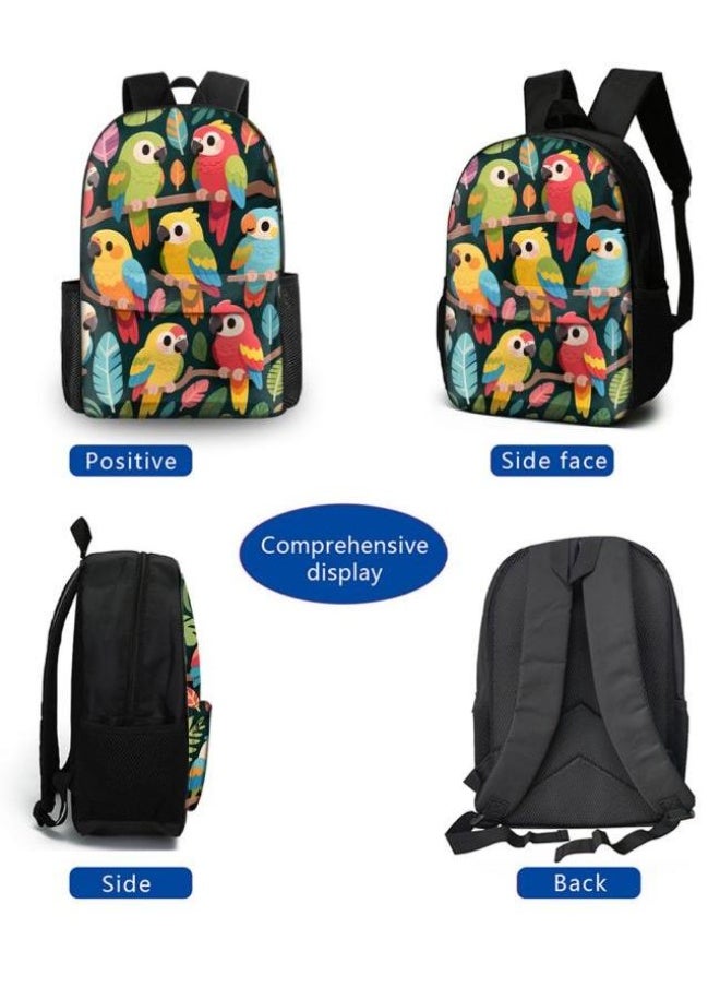 Cute cartoon print three-piece set! Backpack + handbag + pen bag combination | Multi-scene for student and children's outing - 103