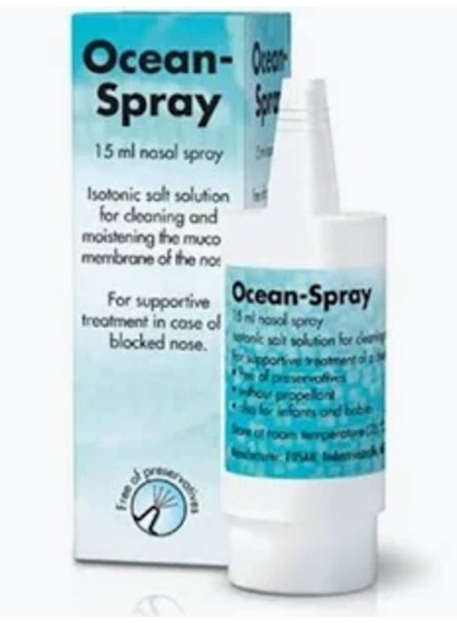 Ocean-Spray Isotonic Salt Solution Nasal Spray, 15 ml