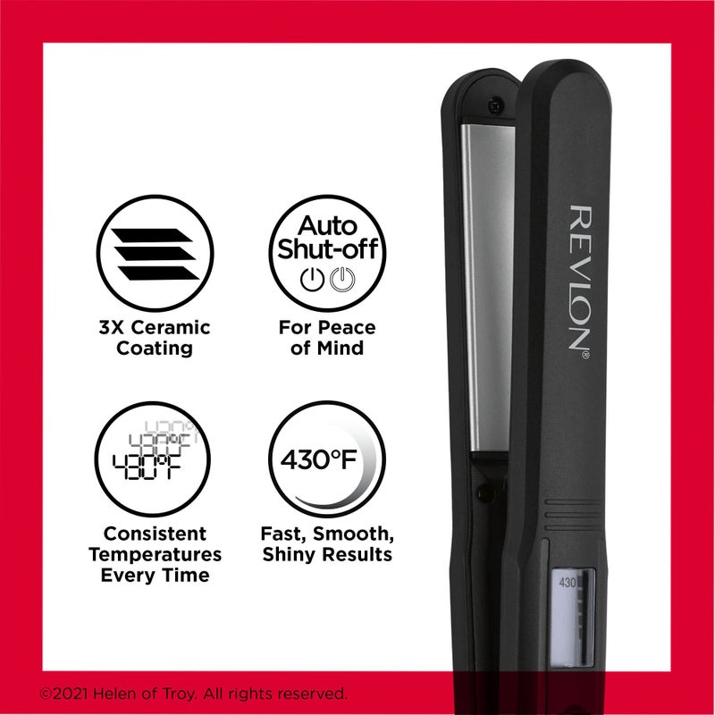 REVLON Perfect Heat Ceramic Digital Flat Iron, 1 inch - Image 5